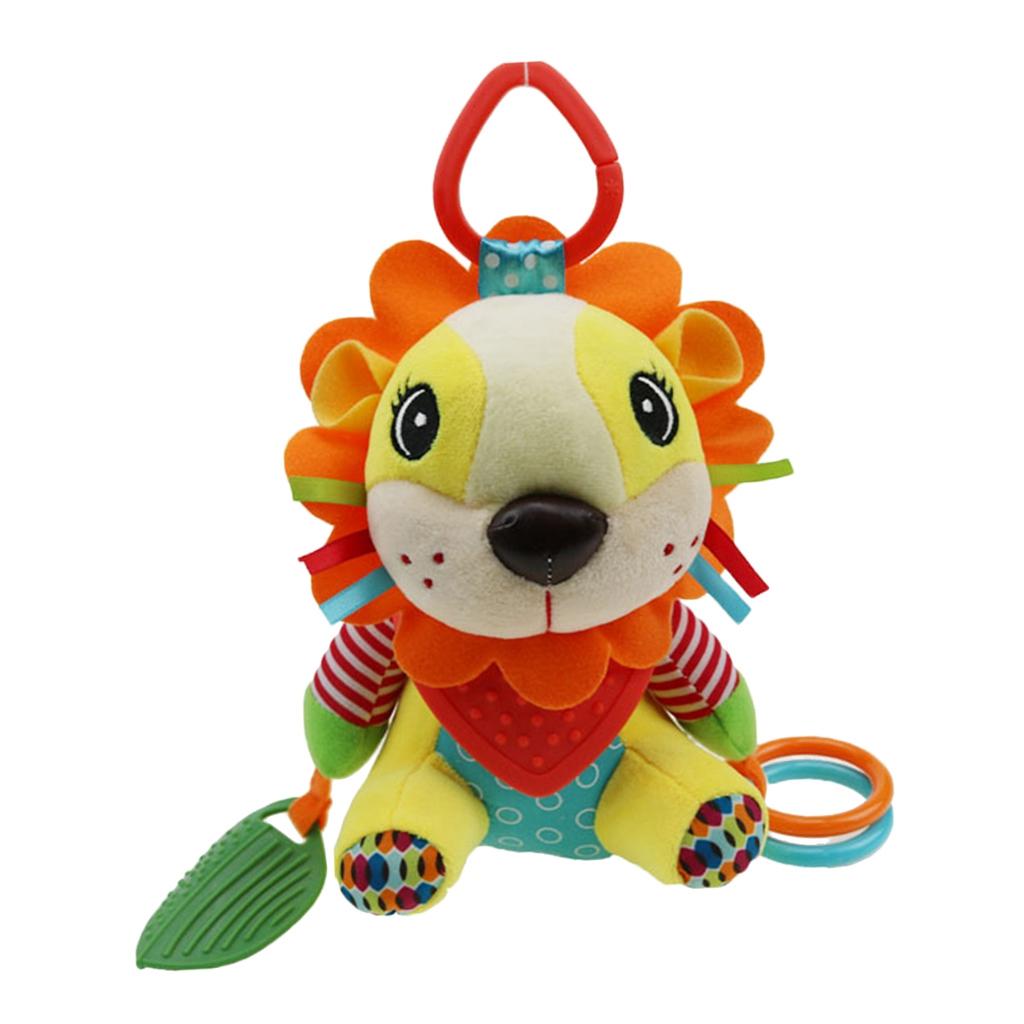 Baby Kids Boys Girls Pram Handbell Plush Toy Bed Trailer Hanging  Lion