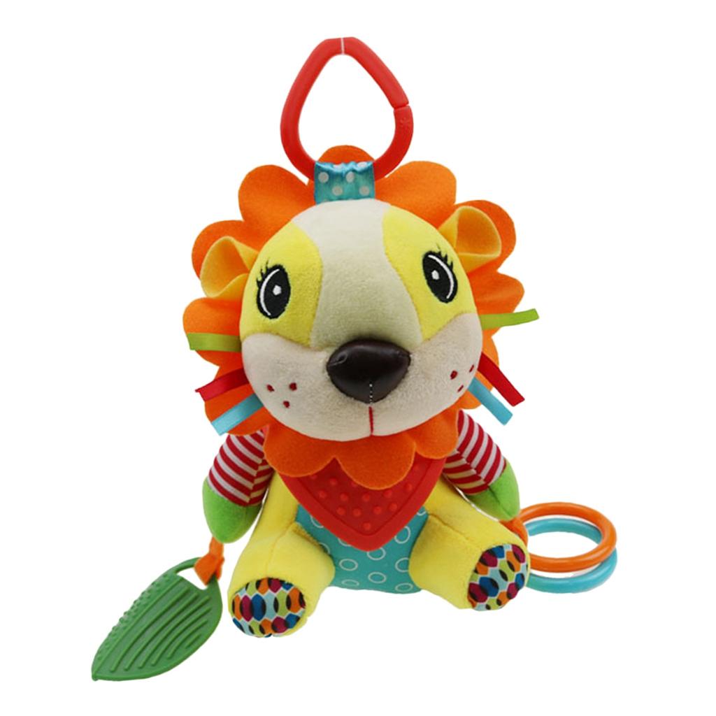 Baby Kids Boys Girls Pram Handbell Plush Toy Bed Trailer Hanging  Lion