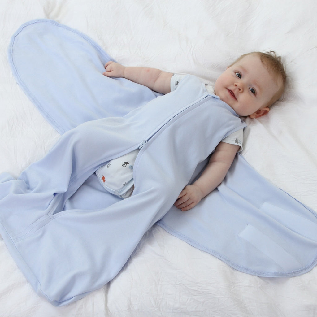 Newborn Swaddle Swaddling Baby Snuggle Wrap Blanket Bedding Soft Feel Blue