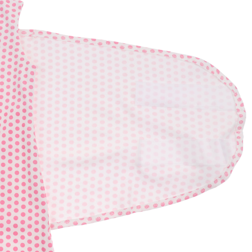 Newborn Swaddle Swaddling Baby Snuggle Wrap Blanket Bedding Soft Feel Pink Dot