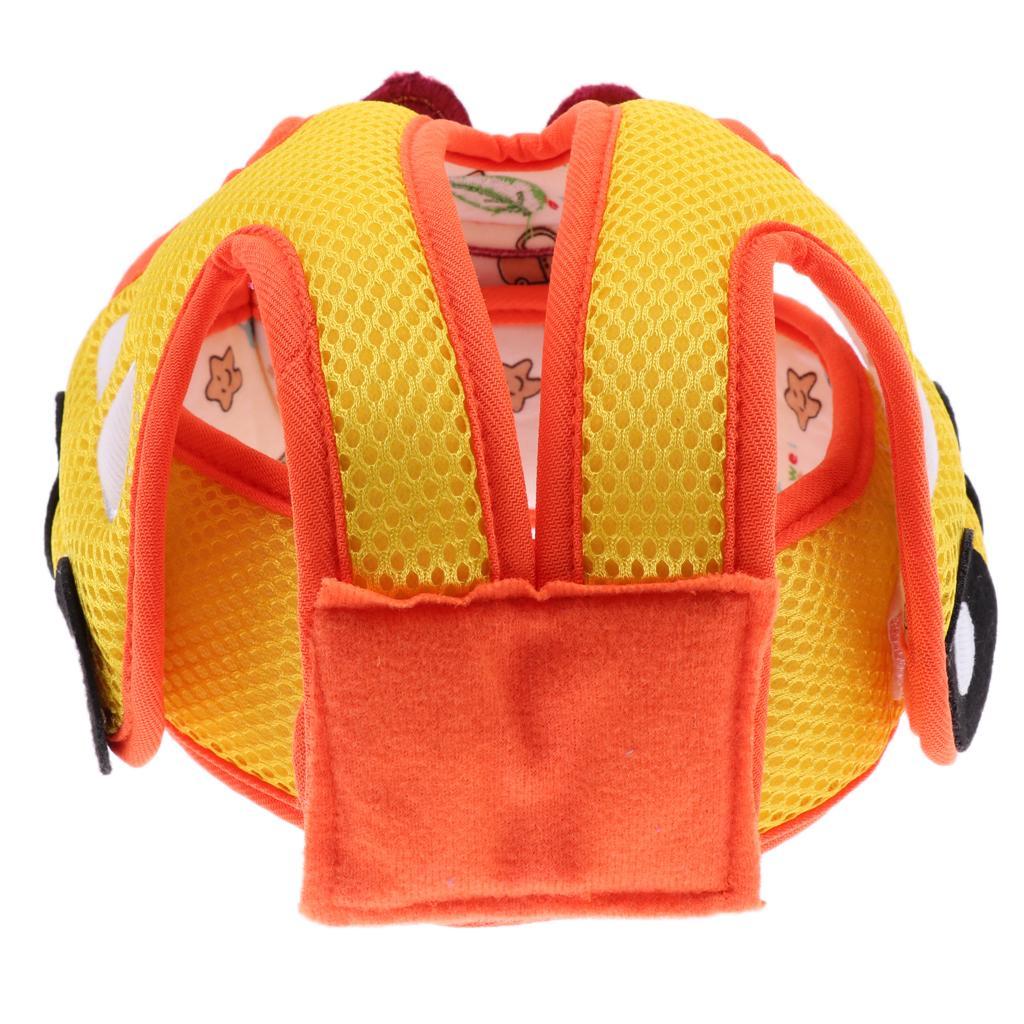 Baby Infant Toddlers Protection Cap Shatter-Resistant Head Cap Yellow cat