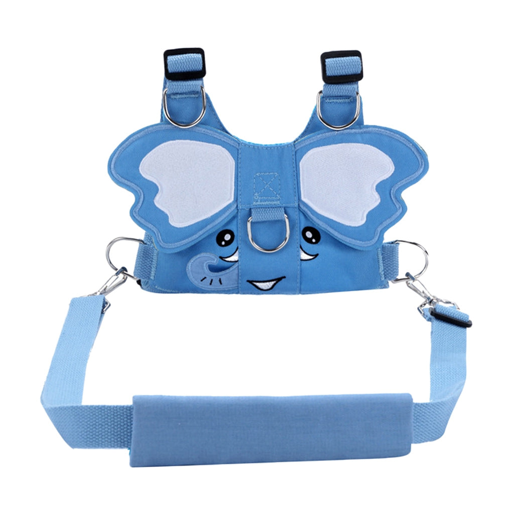 Baby Toddler Anti-Lost Backpack Seat Belt Traction Rope Pale blue elephant