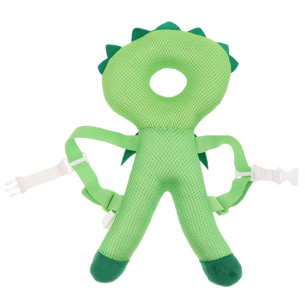 Baby Head Protector Safety Pad Cushion Kids Back Protection Green Dinosaur