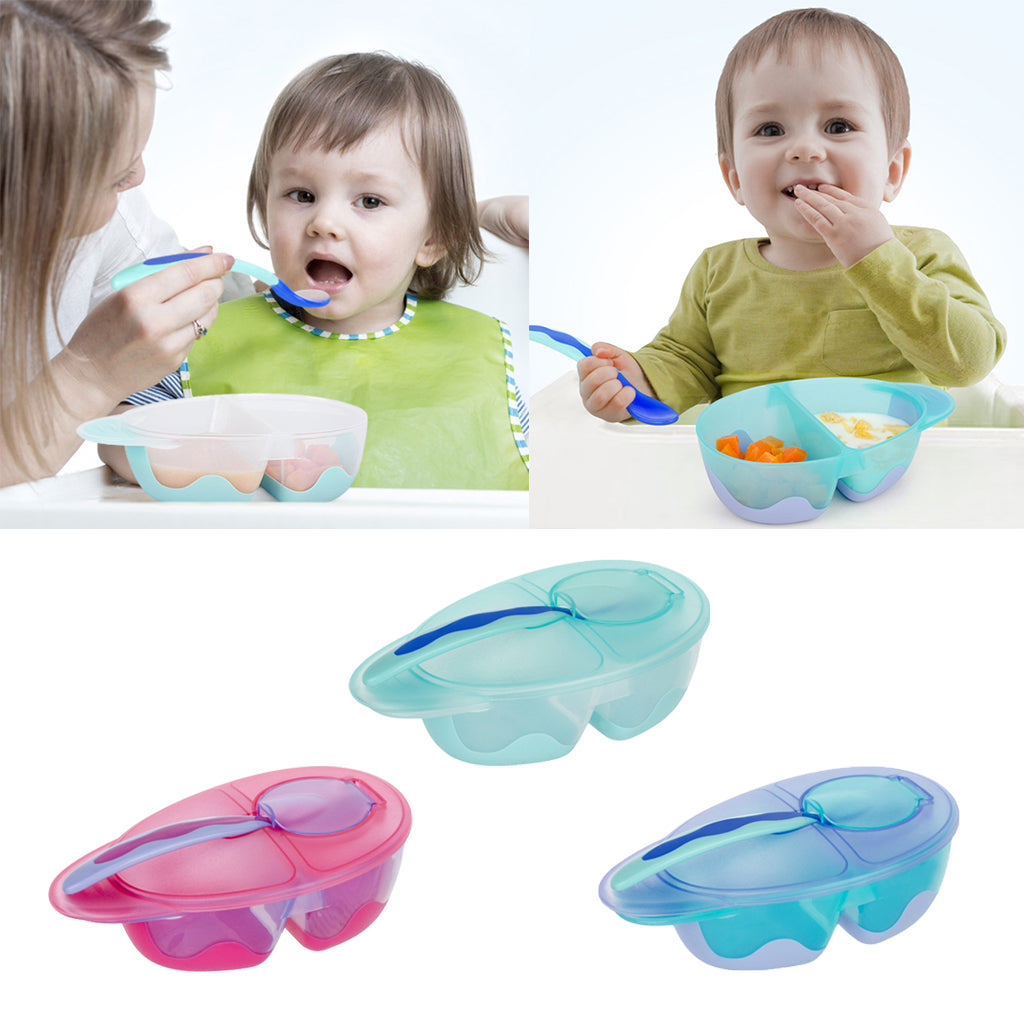 Infant fashion complementary food bowl set baby eating bowl Pink