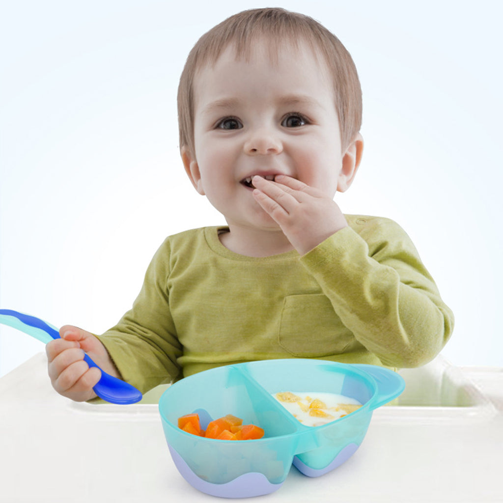 Infant fashion complementary food bowl set baby eating bowl Pink