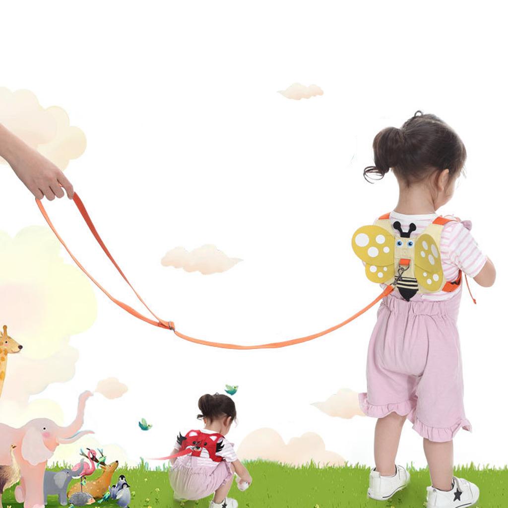 Baby Anti-lost Walking Safety Harness Reins Strap with Leash Yellow Bee