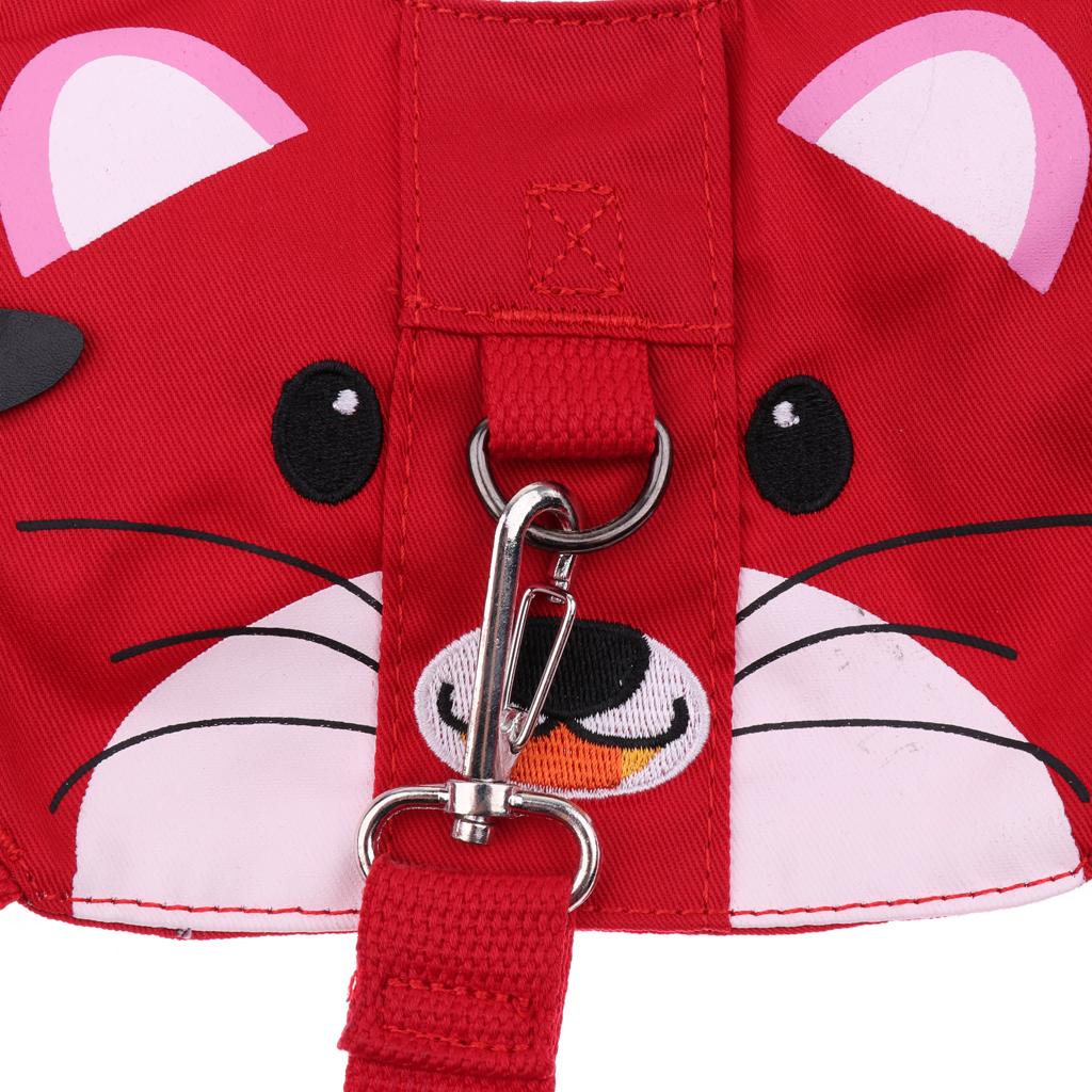 Baby Anti-lost Walking Safety Harness Reins Strap with Leash Red Tiger