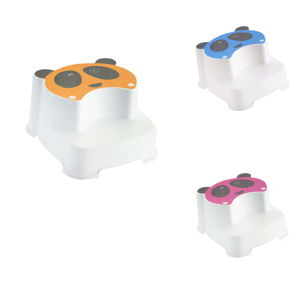 Baby Double Step Stool for Kids Anti-Slip Childs Foot Stool Blue