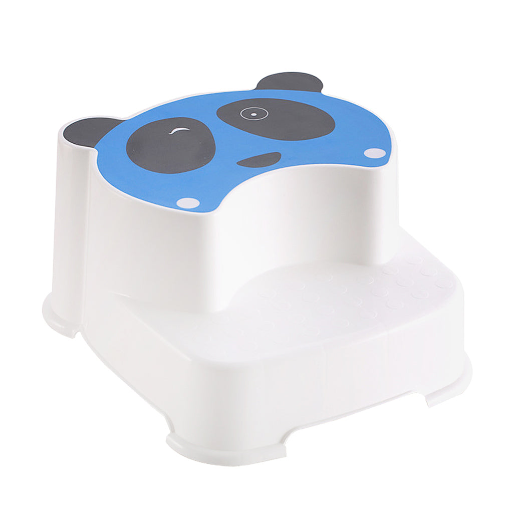 Baby Double Step Stool for Kids Anti-Slip Childs Foot Stool Blue