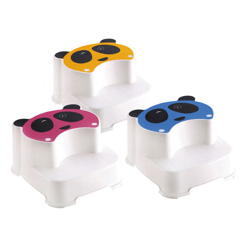 Baby Double Step Stool for Kids Anti-Slip Childs Foot Stool Yellow