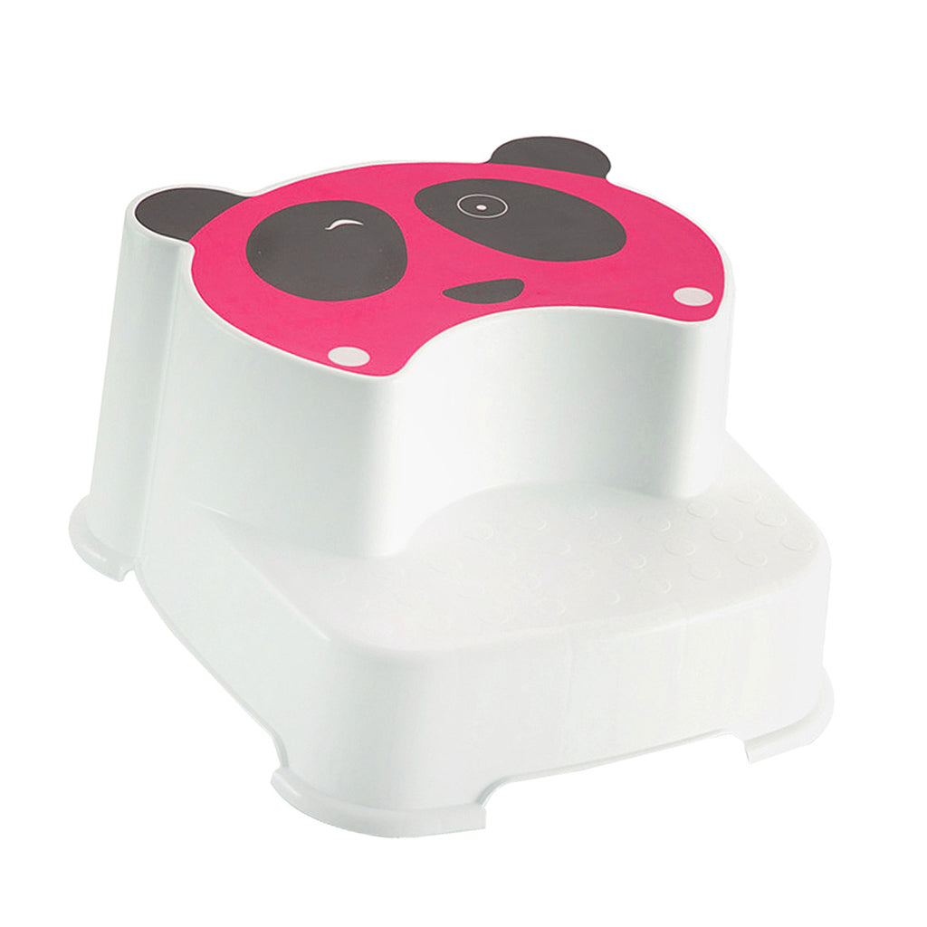 Baby Double Step Stool for Kids Anti-Slip Childs Foot Stool Pink