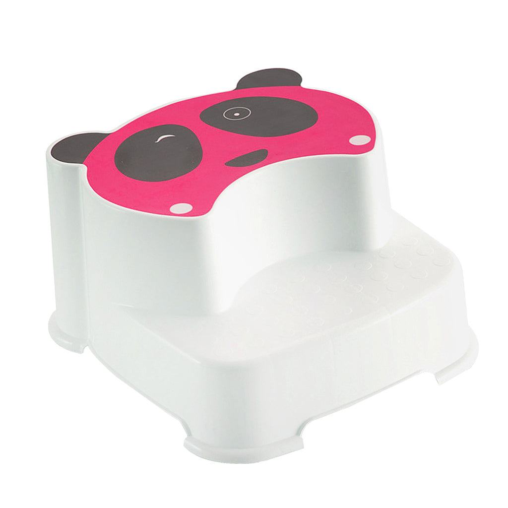 Baby Double Step Stool for Kids Anti-Slip Childs Foot Stool Pink
