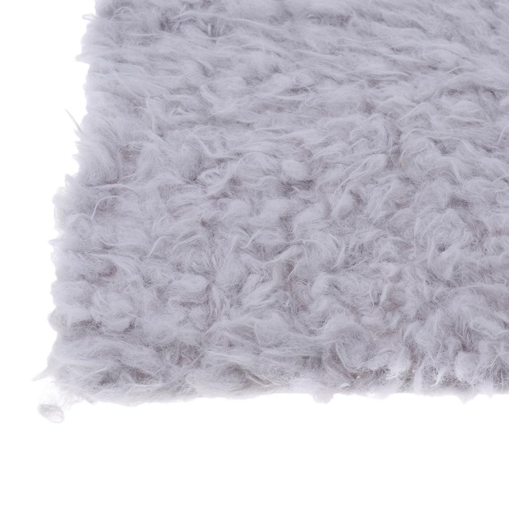 DIY Baby Photo Props Newborn Photography Soft Fur Quilt Mat Blanket Rug Gray