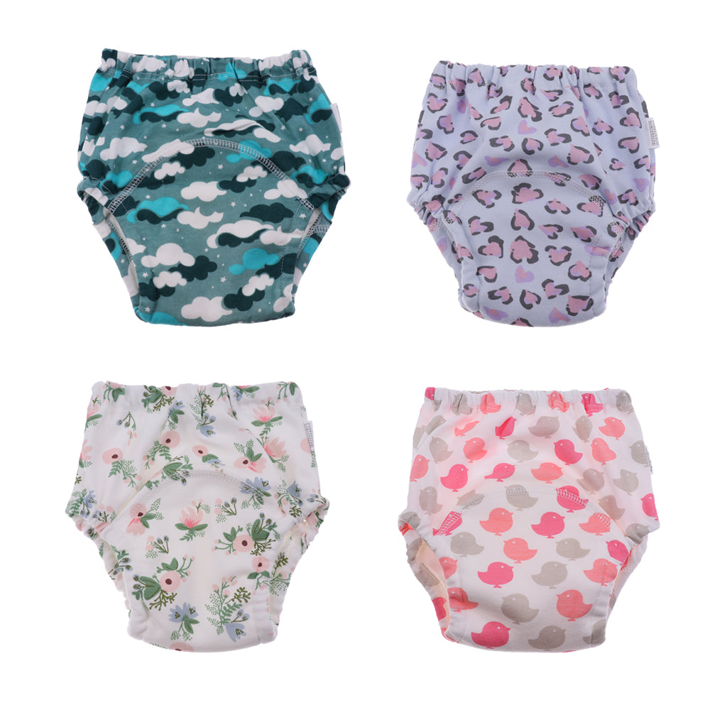 Baby Infant Kids Four-Layer Gauze Diaper Learning Pants Sky Size 80