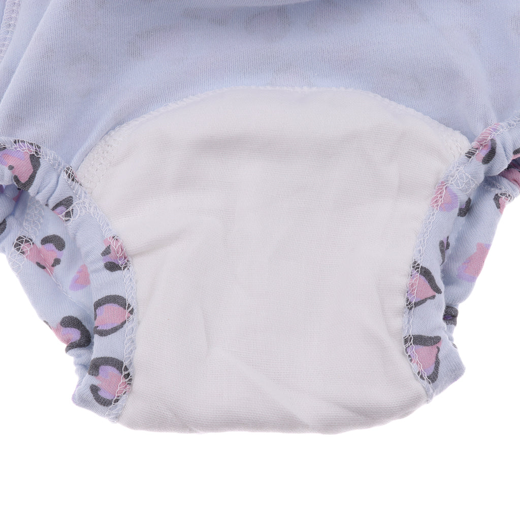 Baby Infant Kids Four-Layer Gauze Diaper Learning Pants Purple heart Size 80