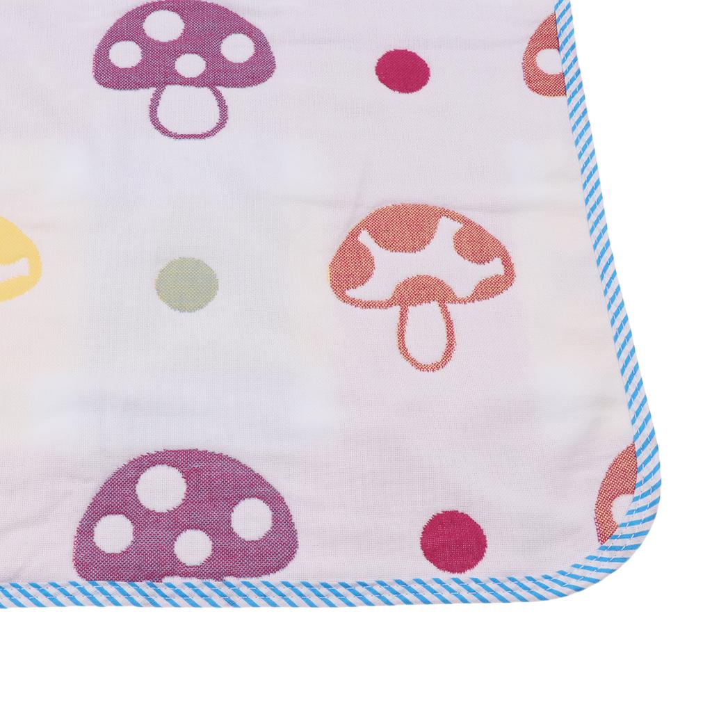Baby Waterproof Cotton Urine Mat Nappy Bed Changing Diaper Pad 50x70cm Mushroom