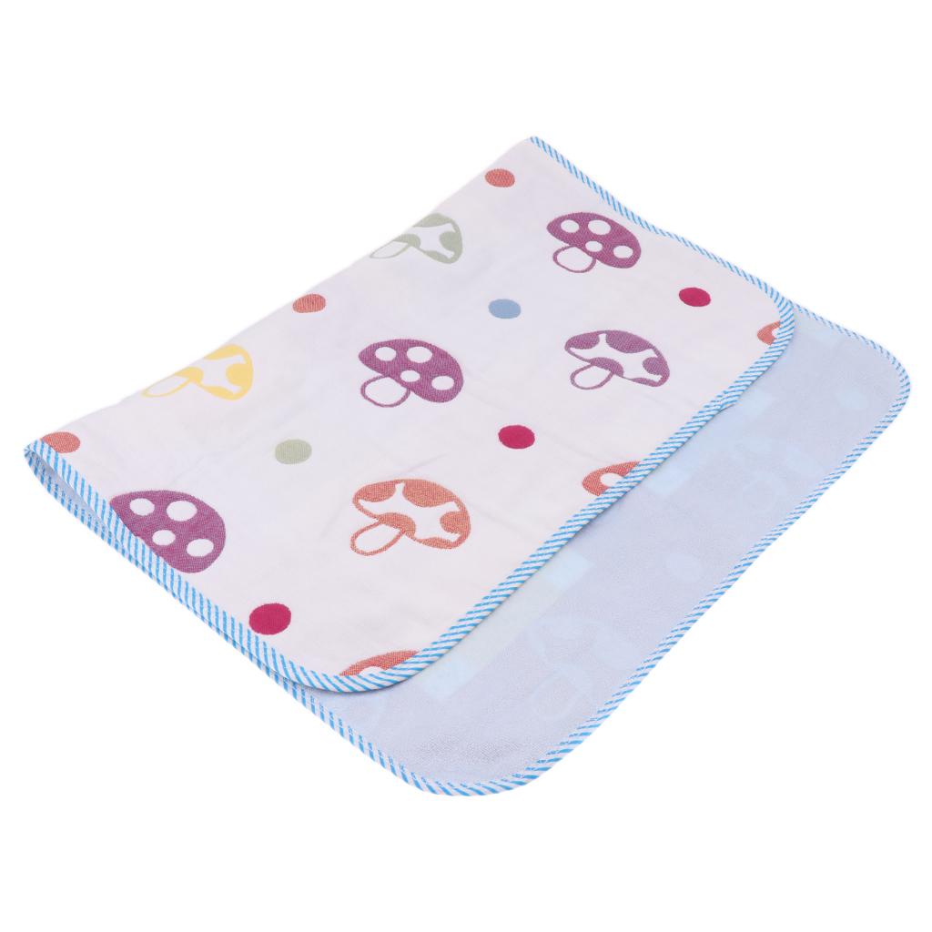 Baby Waterproof Cotton Urine Mat Nappy Bed Changing Diaper Pad 50x70cm Mushroom