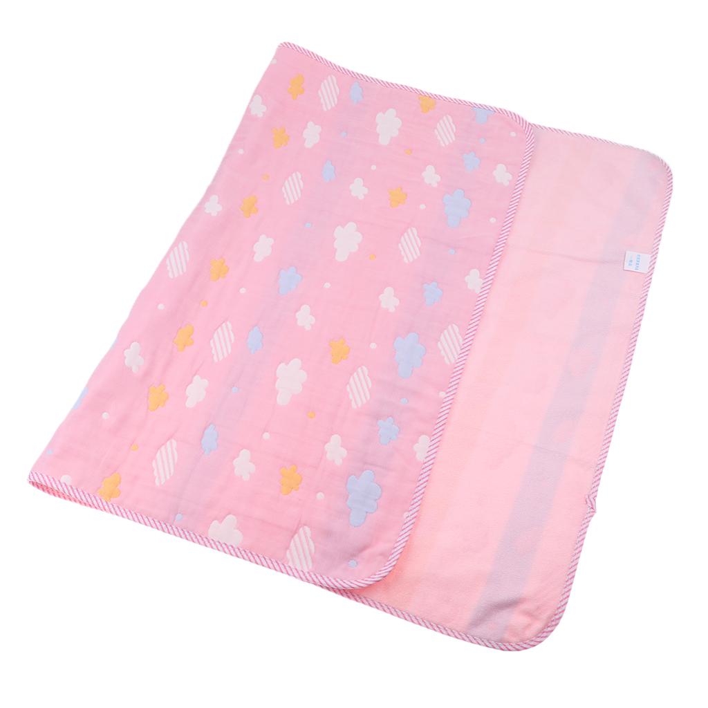 Baby Six-Layer Gauze Padding Mattress Changing Diaper Pad  Pink cloud  70x100cm