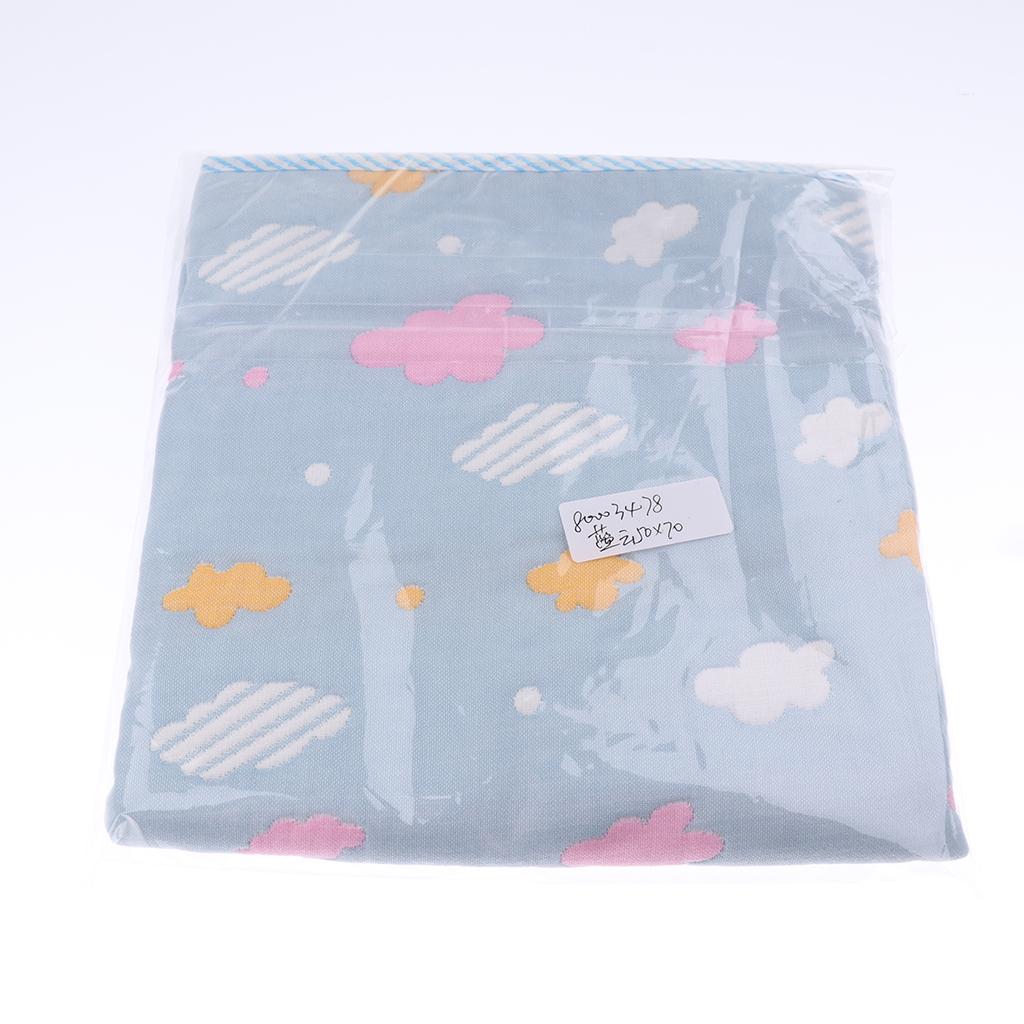 Baby Six-Layer Gauze Padding Mattress Changing Diaper Pad  Blue cloud  50x70cm
