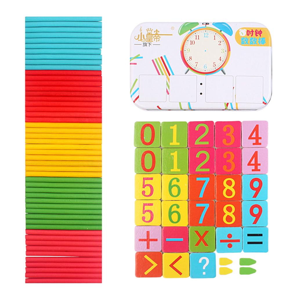 Wooden Toys Arithmetic Learning Box Educational Montessori Materials Math Toys