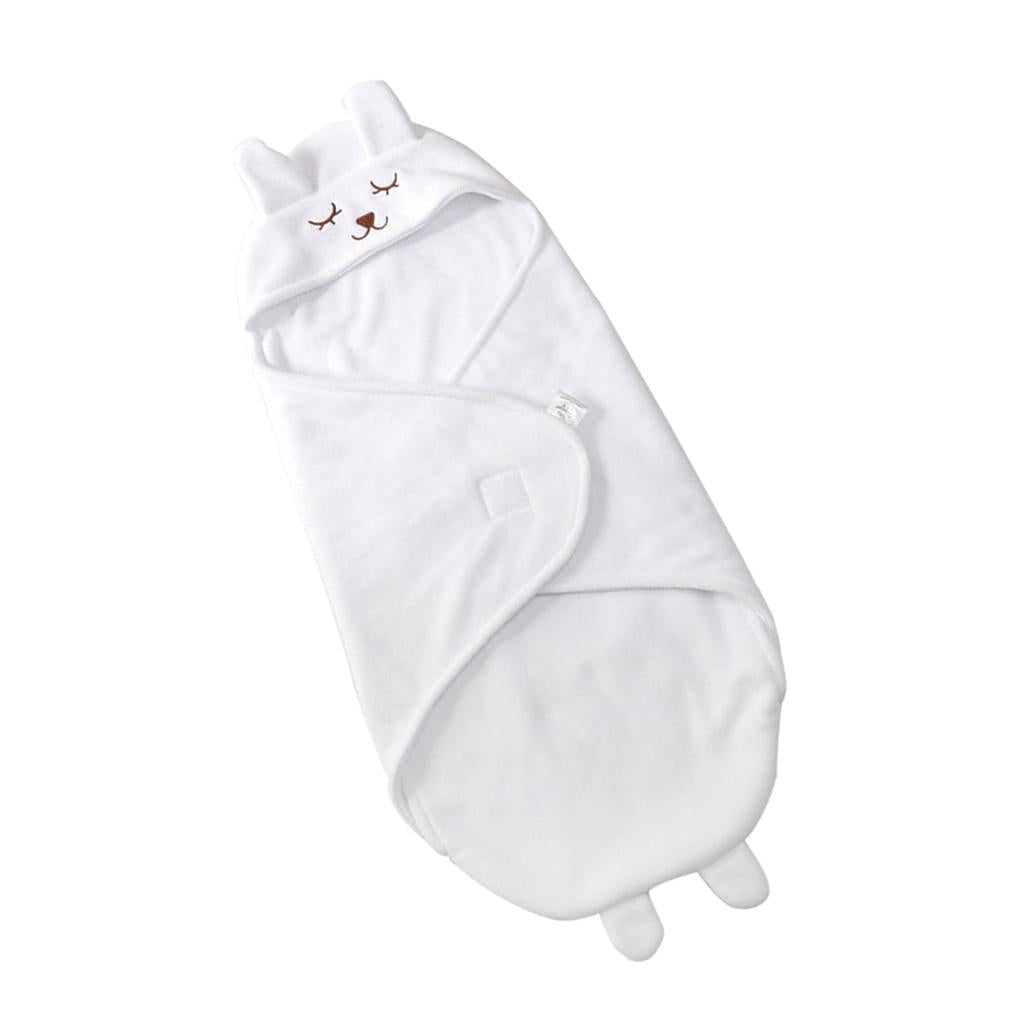 Newborn Swaddle Swaddling Baby Snuggle Wrap Blanket Bedding Soft Feel White