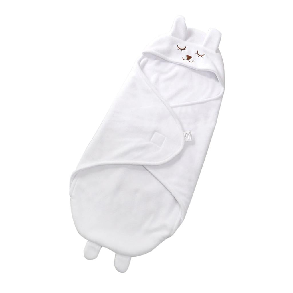 Newborn Swaddle Swaddling Baby Snuggle Wrap Blanket Bedding Soft Feel White