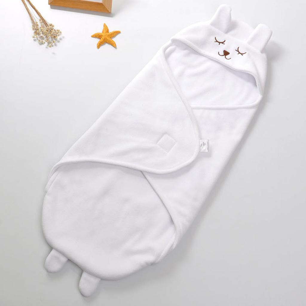 Newborn Swaddle Swaddling Baby Snuggle Wrap Blanket Bedding Soft Feel White