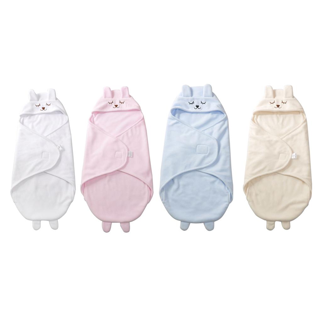 Newborn Swaddle Swaddling Baby Snuggle Wrap Blanket Bedding Soft Feel White