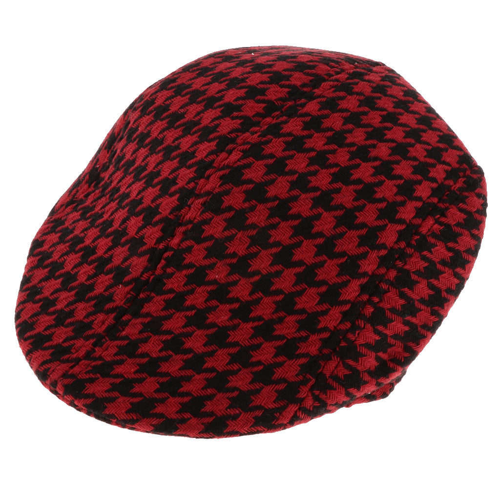 Baby Kids Cotton Flat Cap Ivy Gatsby Newsboy Hat Red