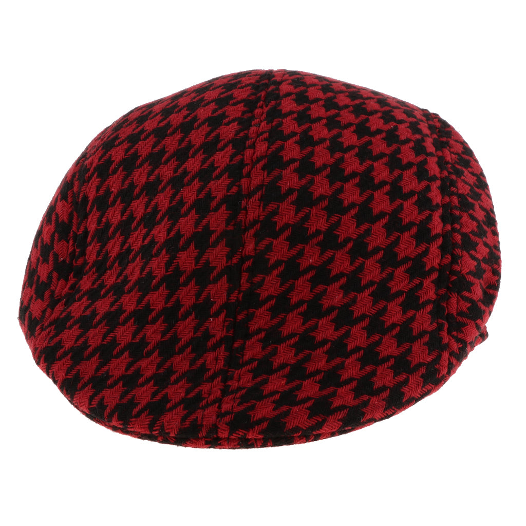 Baby Kids Cotton Flat Cap Ivy Gatsby Newsboy Hat Red