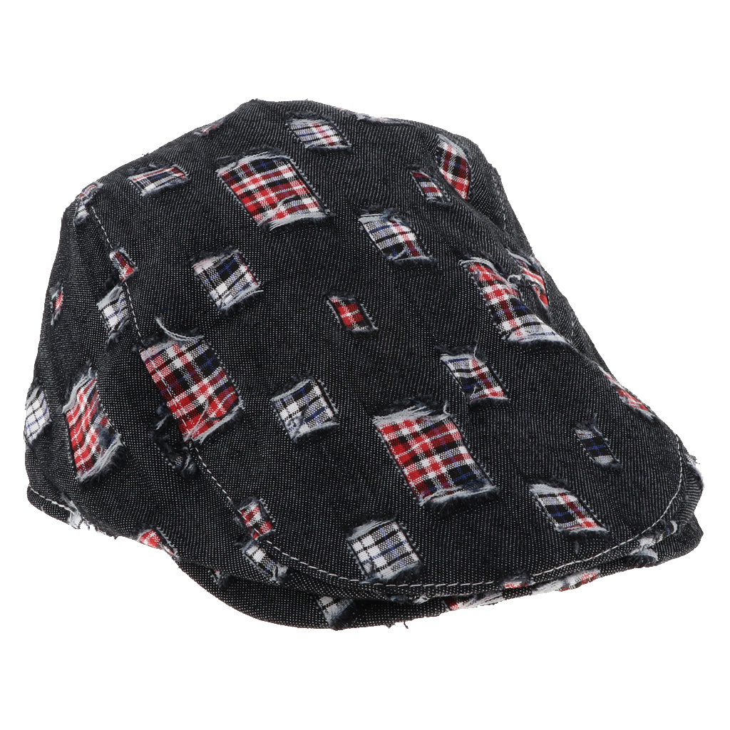 Baby Kids Cotton Flat Cap Ivy Gatsby Newsboy Hats Black