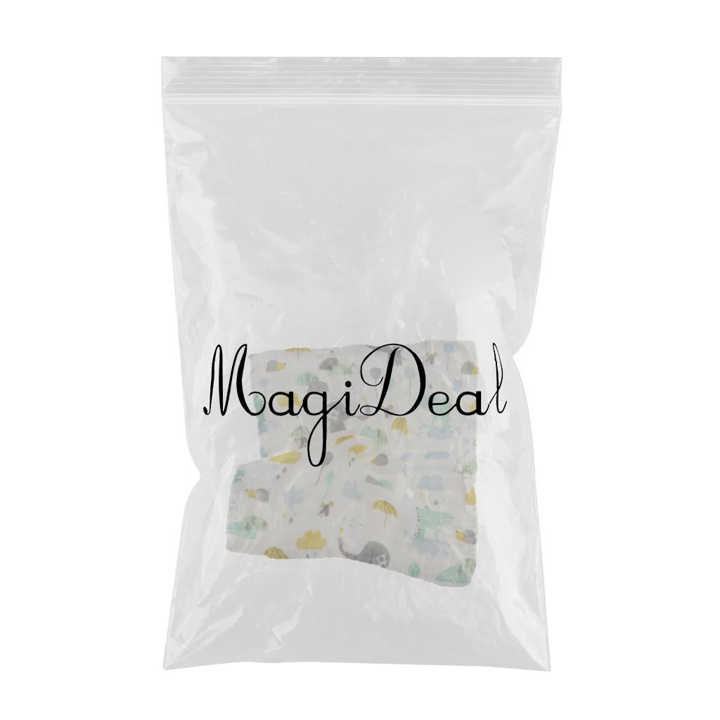 Six Layer Printed Square Cotton Towel Baby Saliva Towel  Green umbrella