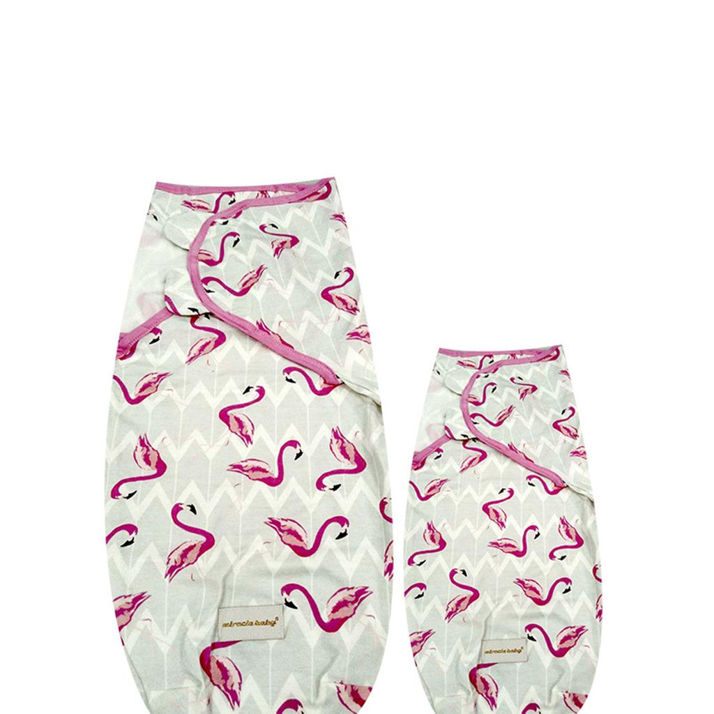 Baby Infant Swaddle Wrap Blanket Sleeping Bag Flamingo (0-6M)