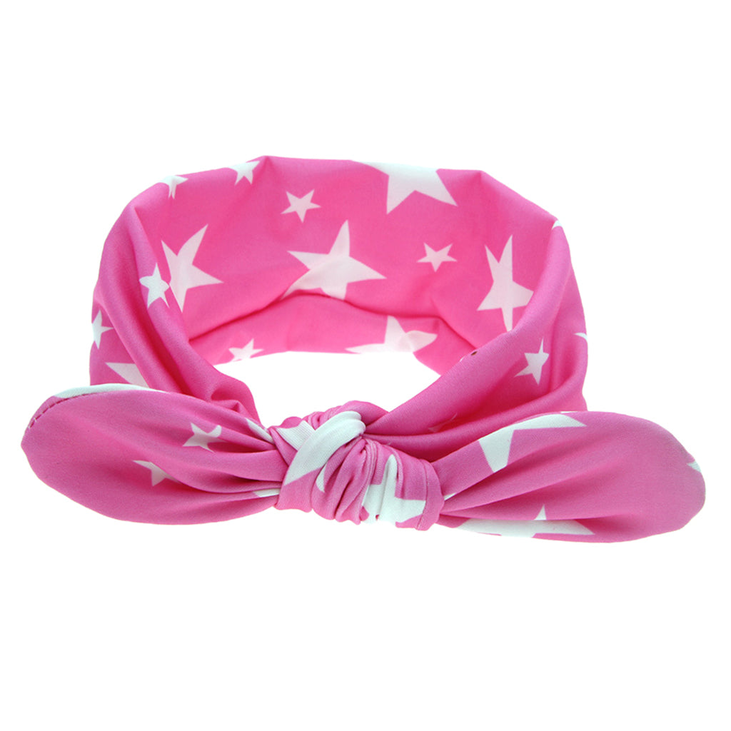 Cute Rabbit Ears Headband Baby Infant Children's HeadBand Rose red star