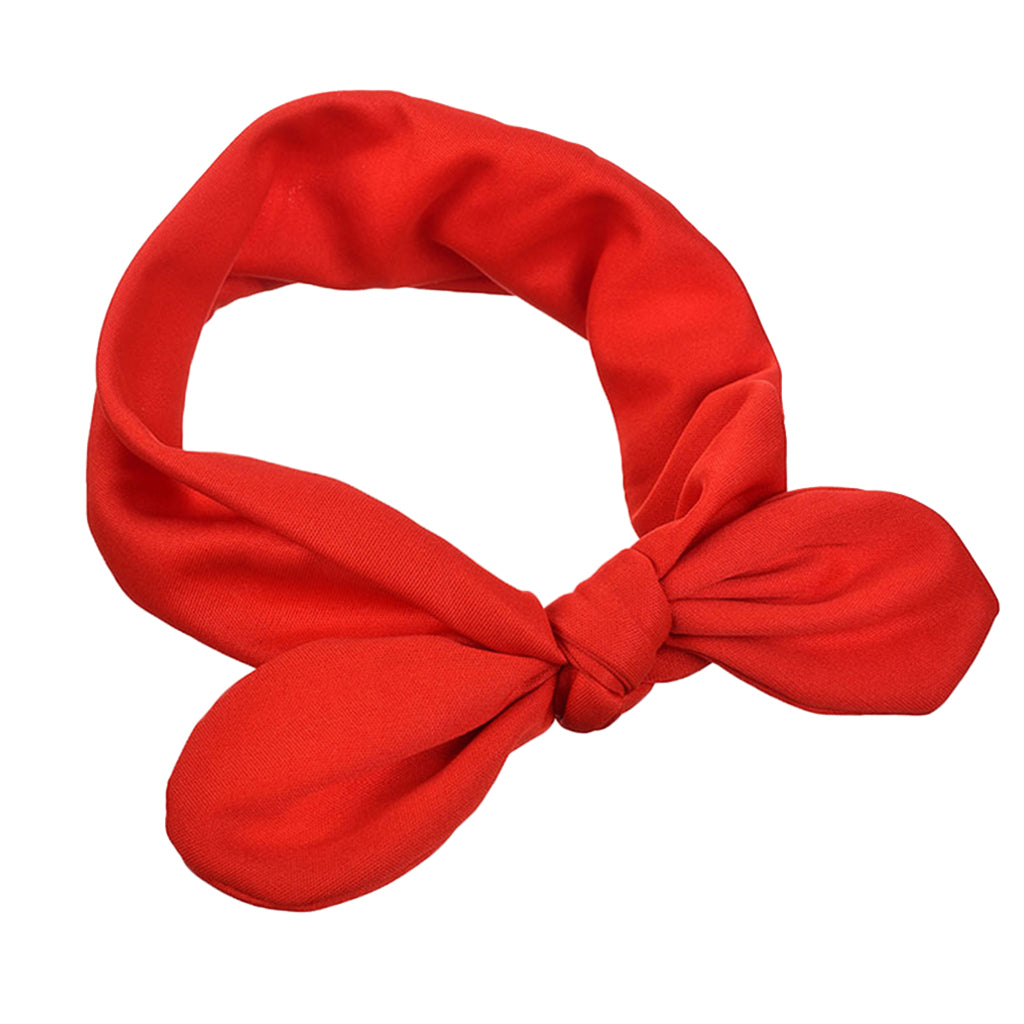 Baby Toddler Girls Kids Bow Knot Turban Headband Hair Band Headwrap Red