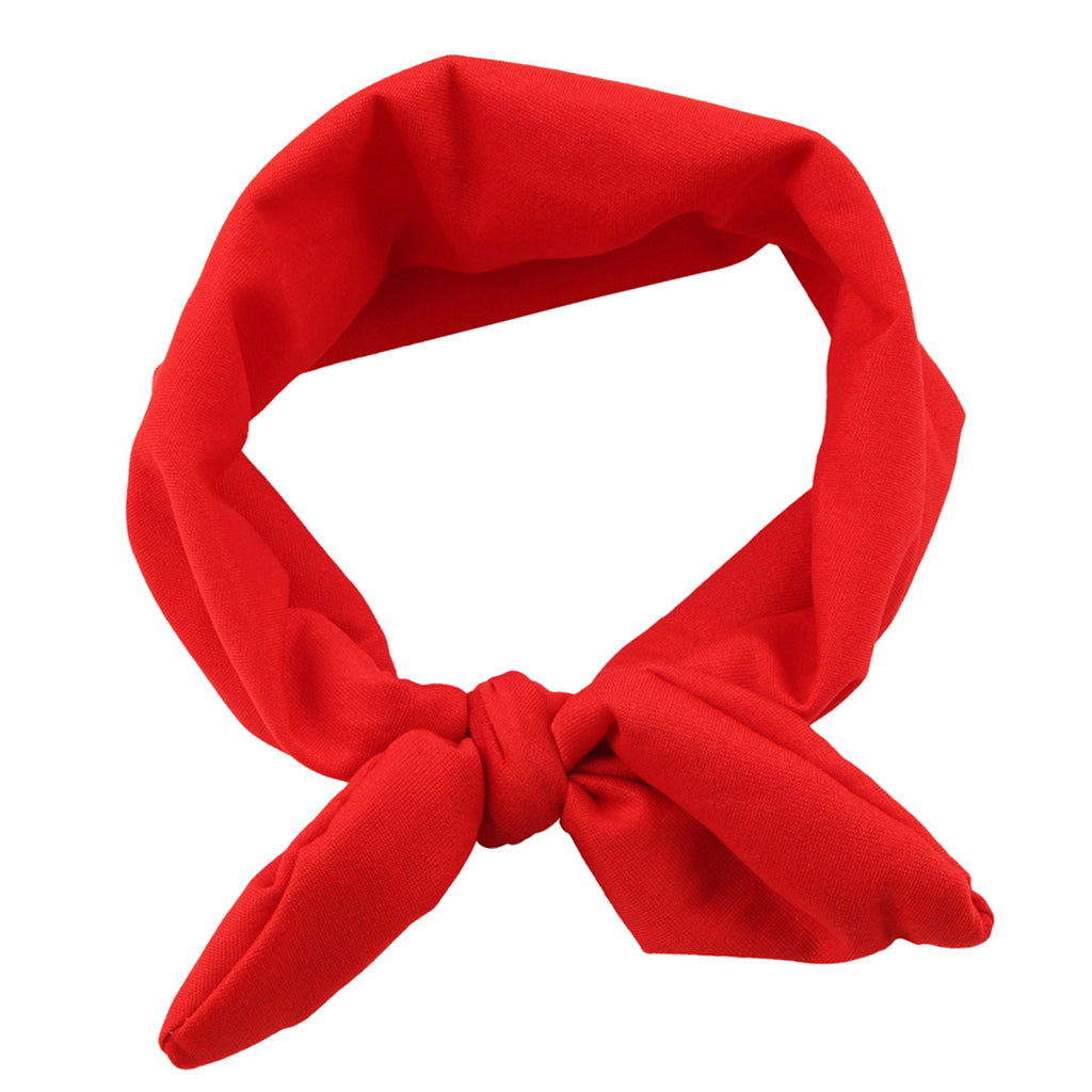 Baby Toddler Girls Kids Bow Knot Turban Headband Hair Band Headwrap Red