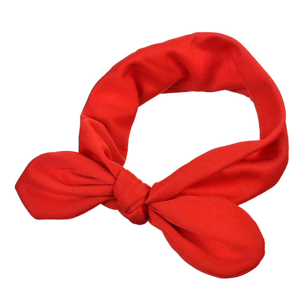 Baby Toddler Girls Kids Bow Knot Turban Headband Hair Band Headwrap Red