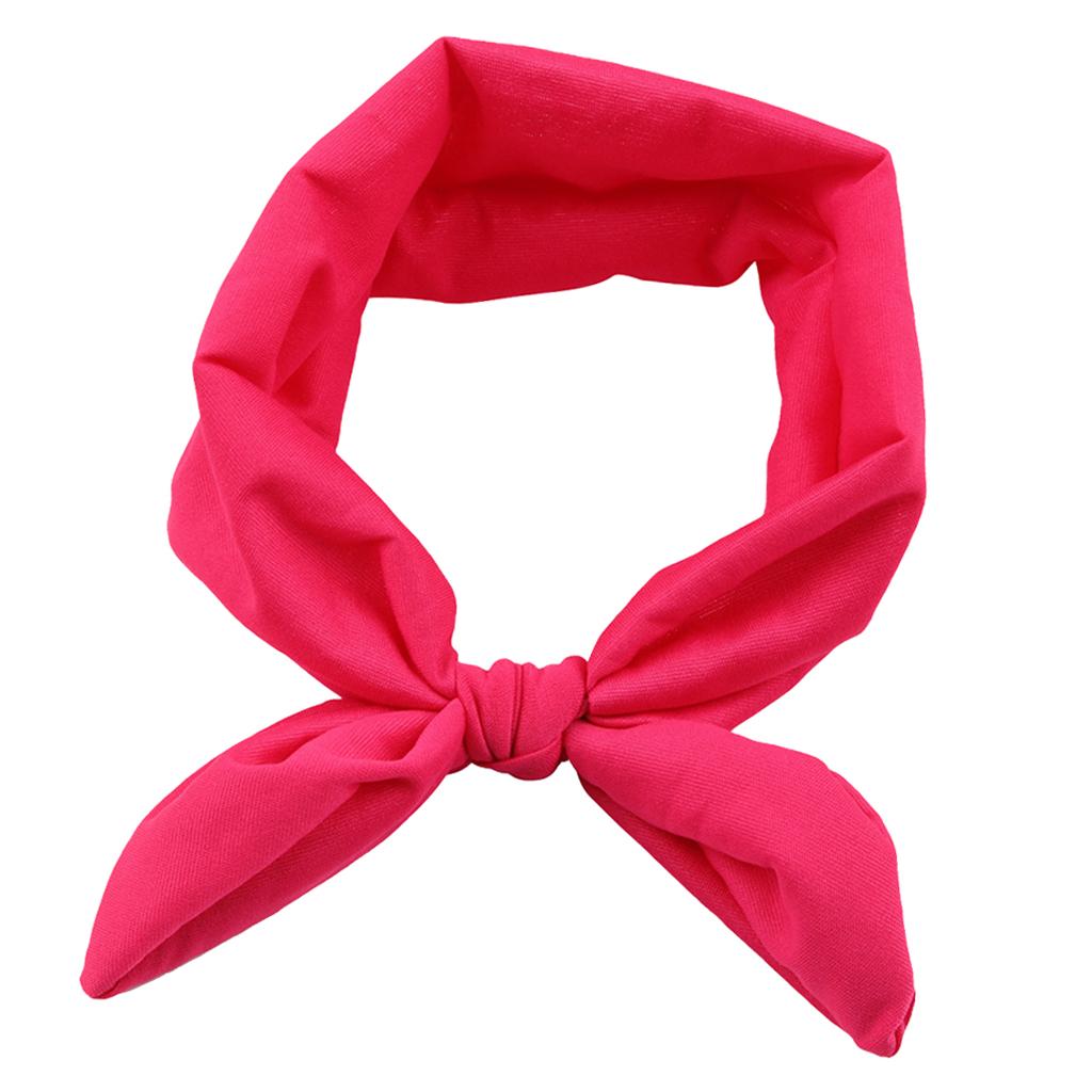 Baby Toddler Girls Kids Bow Knot Turban Headband Hair Band Headwrap Rose