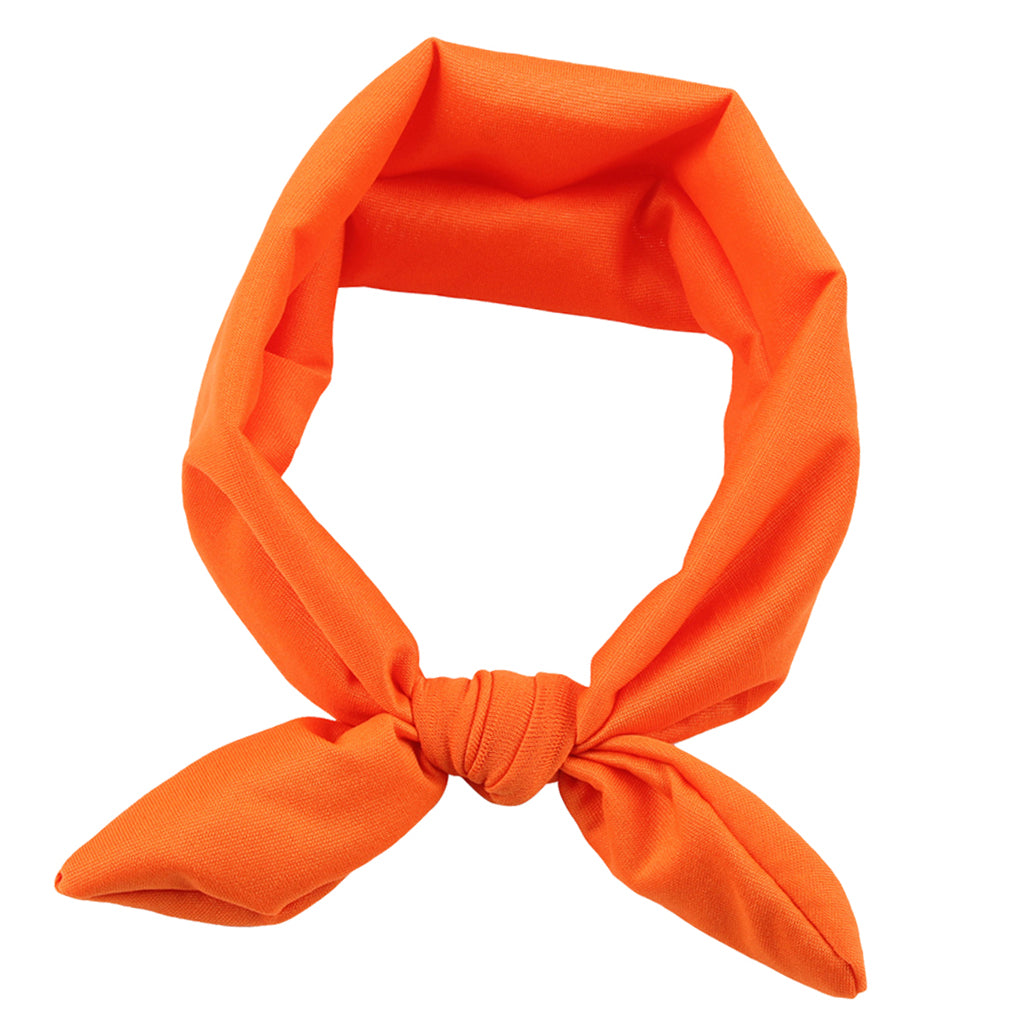 Baby Toddler Girls Kids Bow Knot Turban Headband Hair Band Headwrap Orange