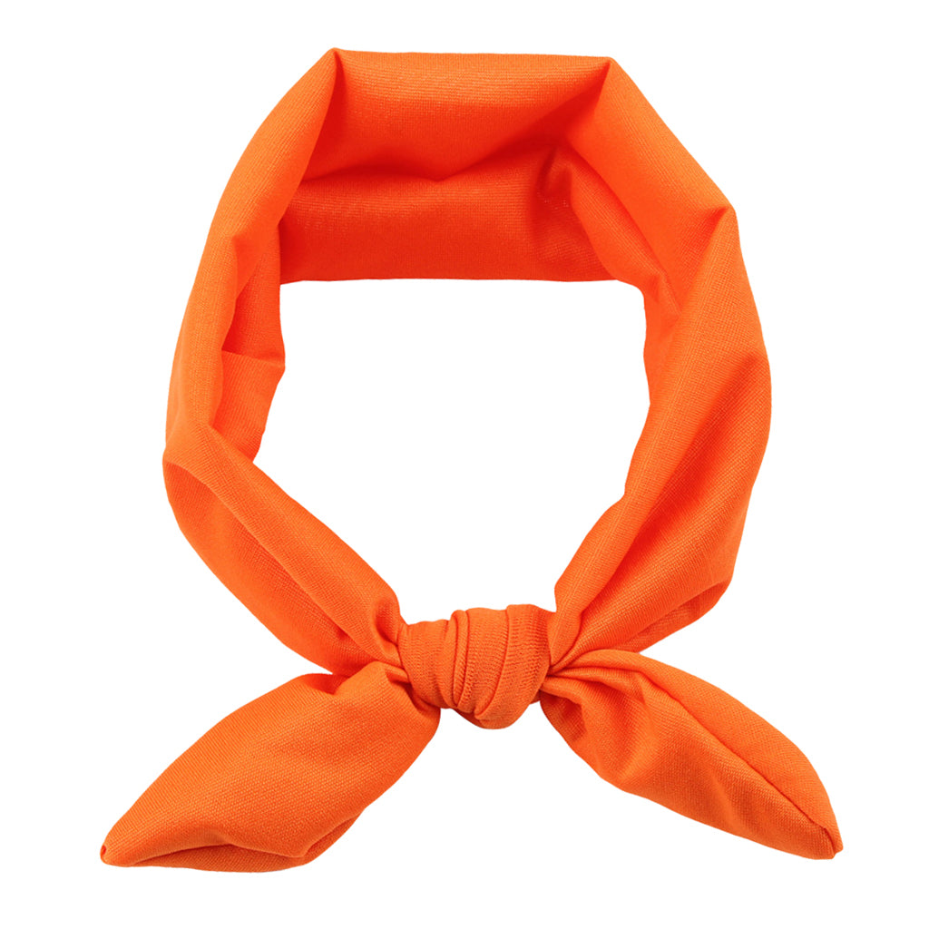 Baby Toddler Girls Kids Bow Knot Turban Headband Hair Band Headwrap Orange