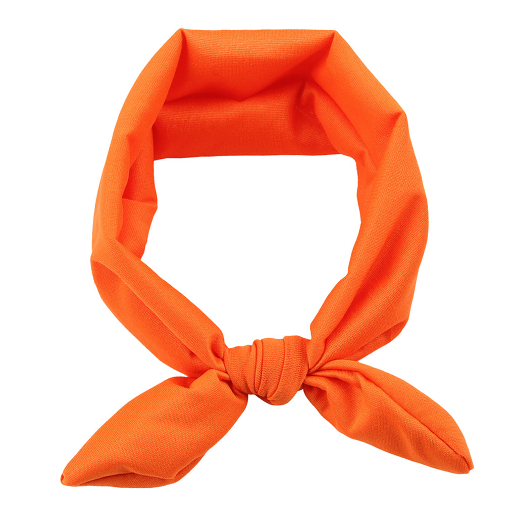 Baby Toddler Girls Kids Bow Knot Turban Headband Hair Band Headwrap Orange