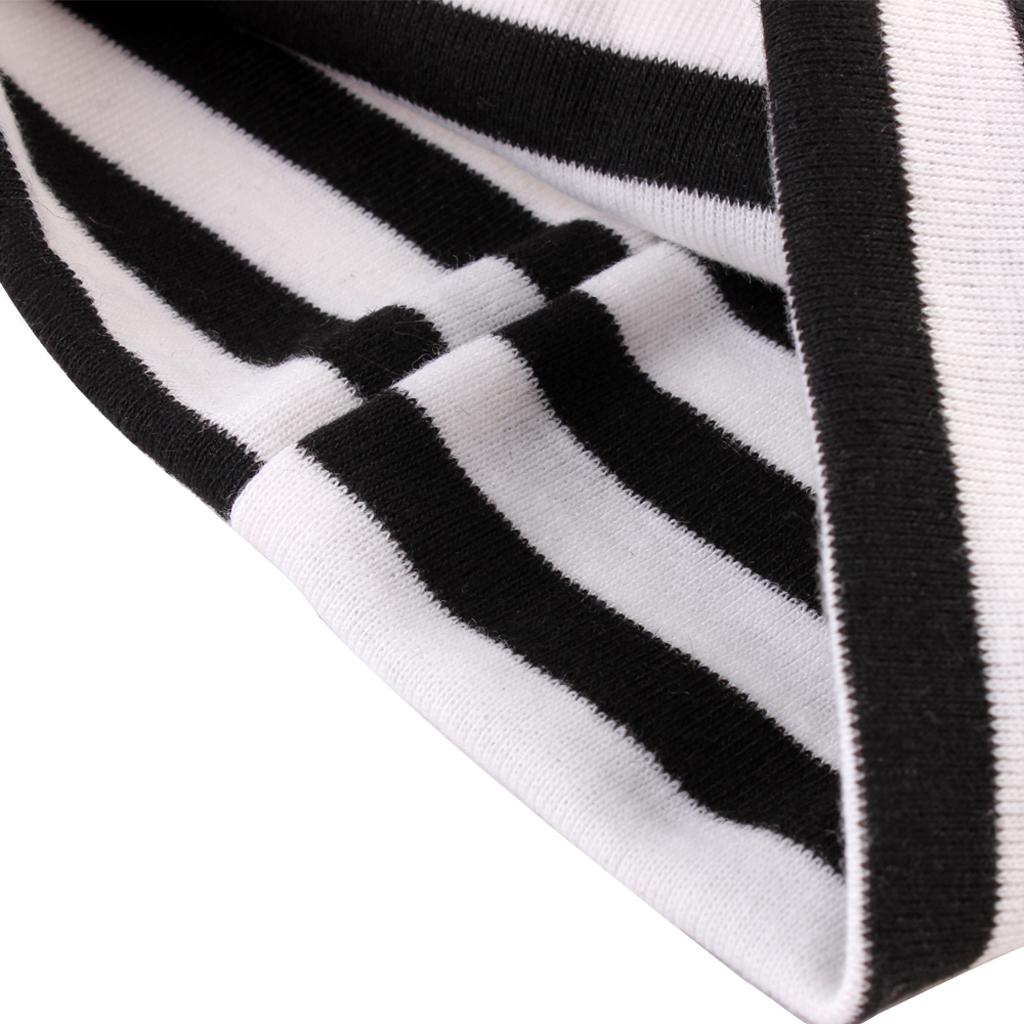 Baby Hat Faux Fur Baby Cap Cotton Pompom Bobble Hat for Kids  Black Stripe