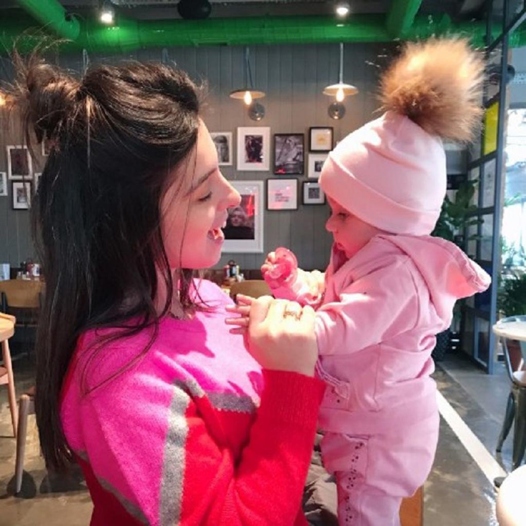 Baby Hat Faux Fur Baby Cap Cotton Pompom Bobble Hat for Kids  Black
