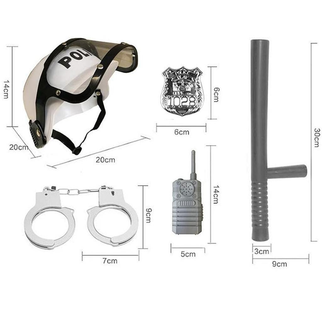 Children Pretend Play Game Toy Police Man Role Play Cosplay Set 5 Pieces