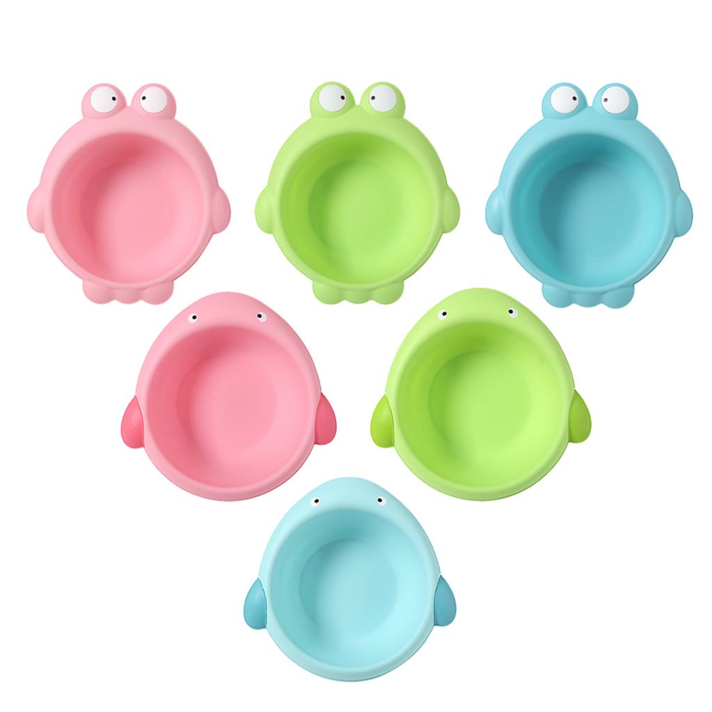 Cute Children Washbasin Baby Portable Washing Basin Plastic  Frog pink