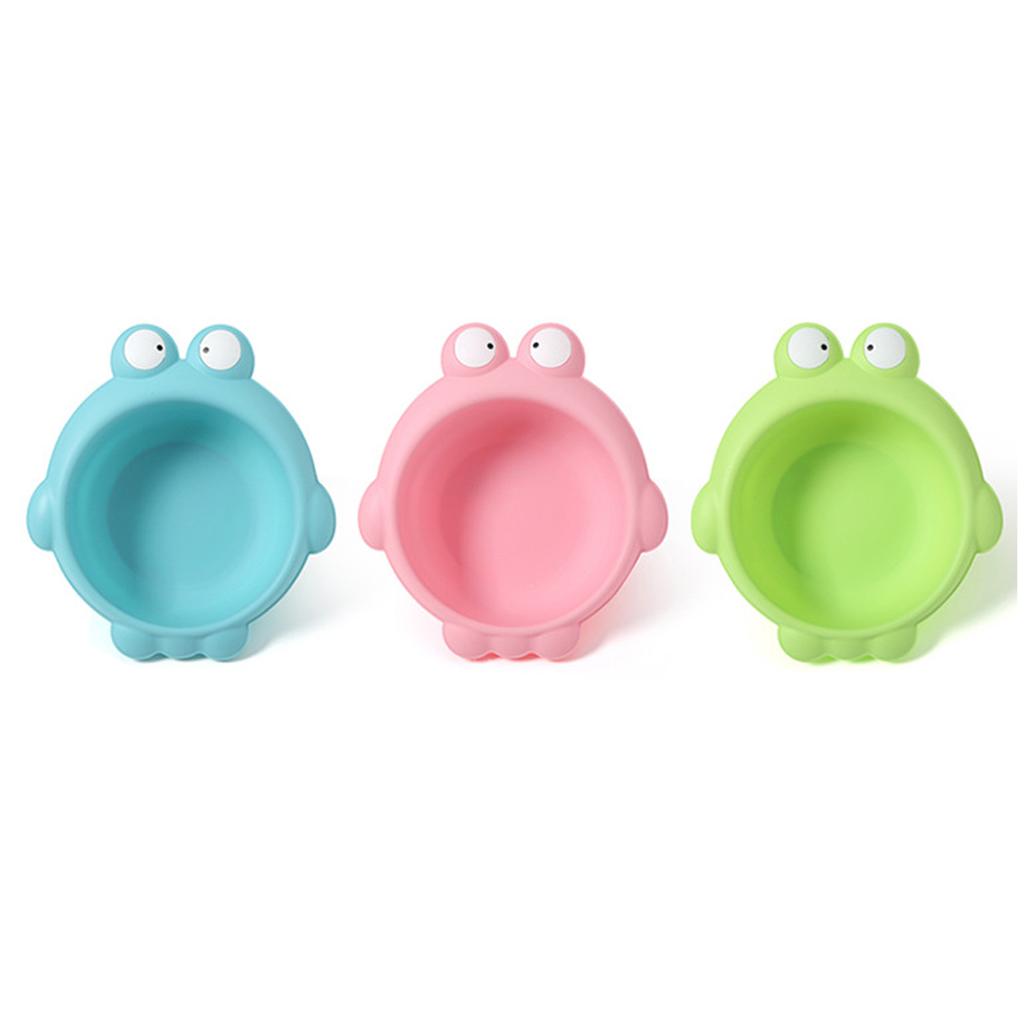 Cute Children Washbasin Baby Portable Washing Basin Plastic  Frog pink