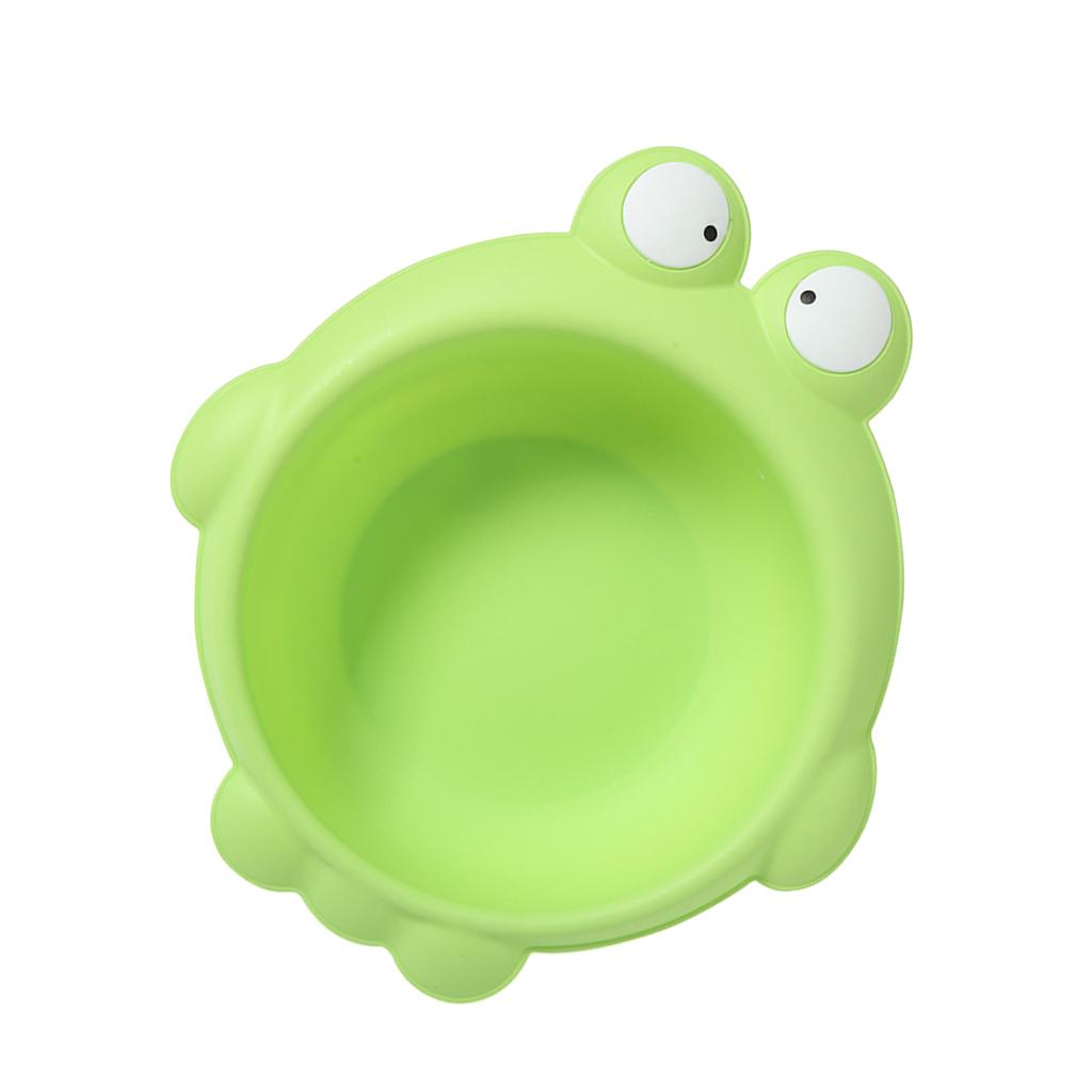 Cute Children Washbasin Baby Portable Washing Basin Plastic  Frog green