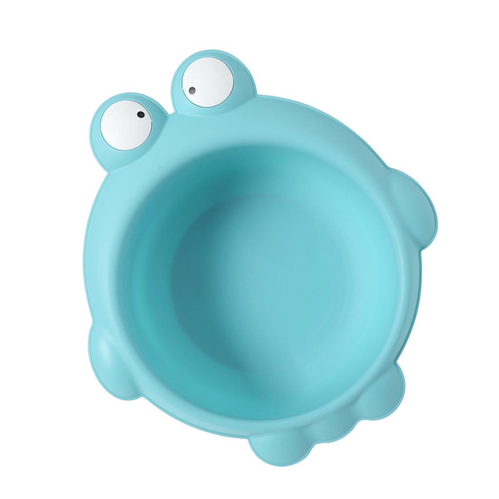 Cute Children Washbasin Baby Portable Washing Basin Plastic  Frog blue