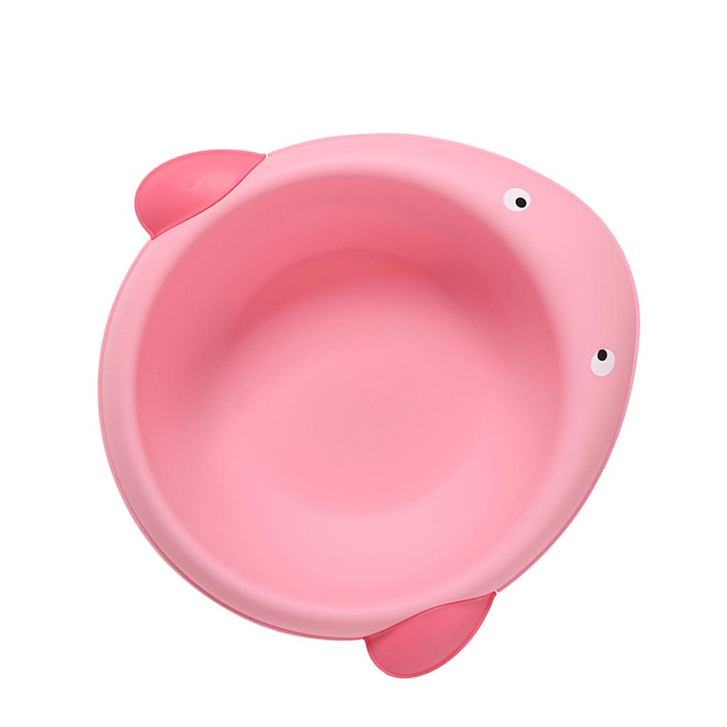 Cute Children Washbasin Baby Portable Washing Basin Plastic  Whale pink