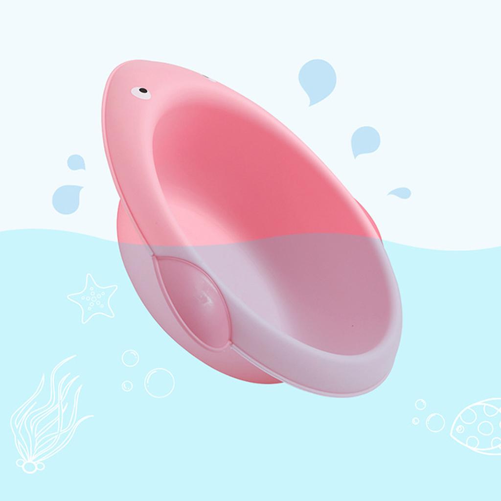 Cute Children Washbasin Baby Portable Washing Basin Plastic  Whale pink